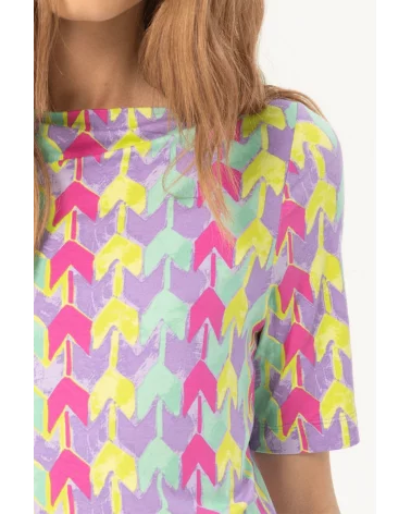 Camiseta Estampado Multi Pastel detalle Surkana Esenziashopping Zaragoza