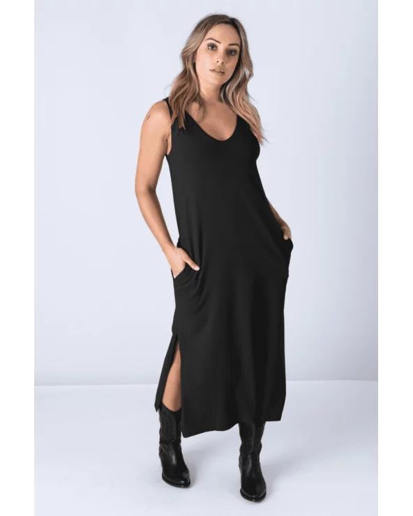 Vestido Básico Negro Animosa Esenziashopping Zaragoza