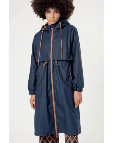 Abrigo Parka Impermeable Azul Surkana Esenziashopping Zaragoza