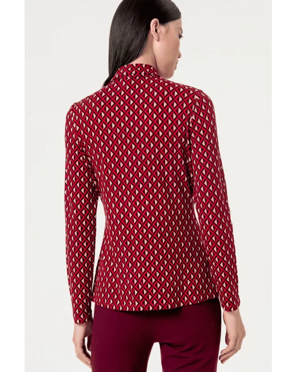 Camisa Entallada Estampado Rojo espalda Surkana Esenziashopping Zaragoza