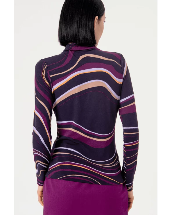 Camiseta Estampado Ondas Morado espalda Surkana Esenziashopping Zaragoza