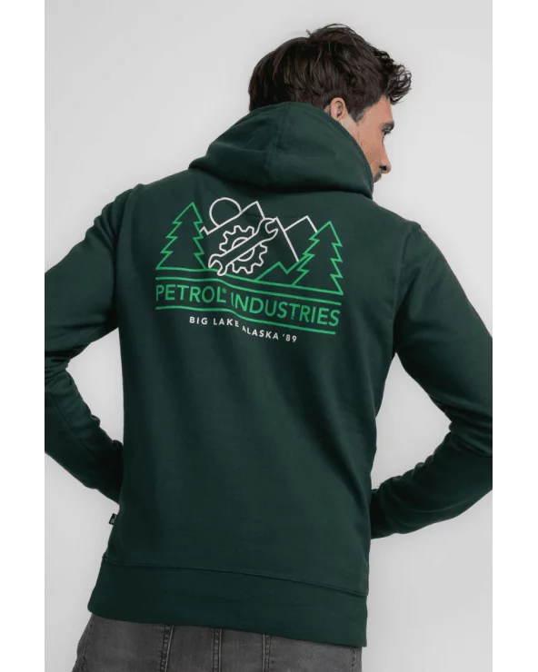 Sudadera Capucha Verde Petrol espalda Esenziashopping Zaragoza