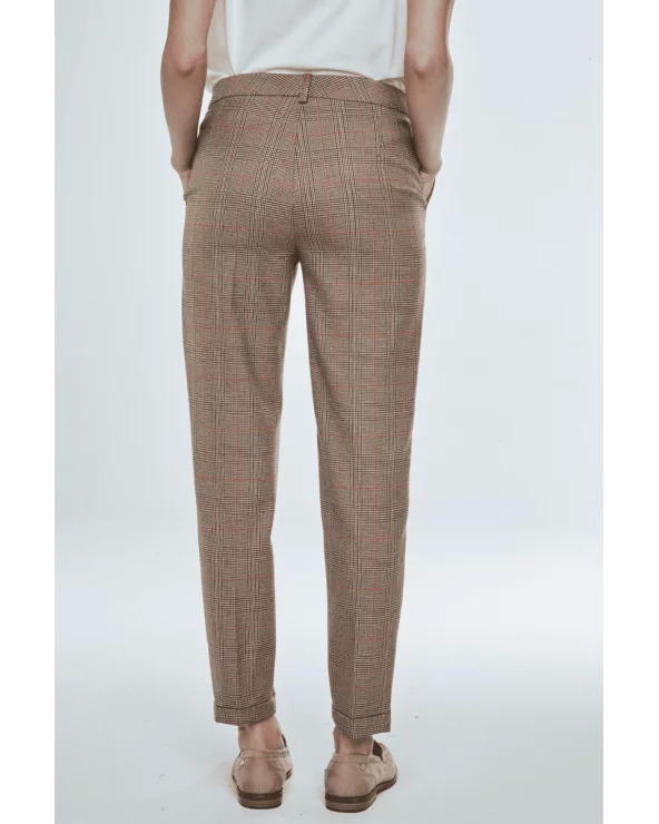 Pantalón Cuadros Camel Merletti espalda Esenziashopping Zaragoza