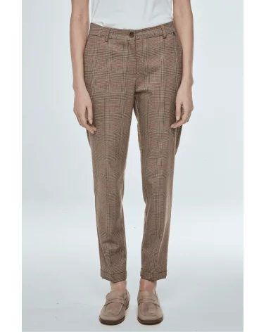 Pantalón Cuadros Camel Merletti Esenziashopping Zaragoza