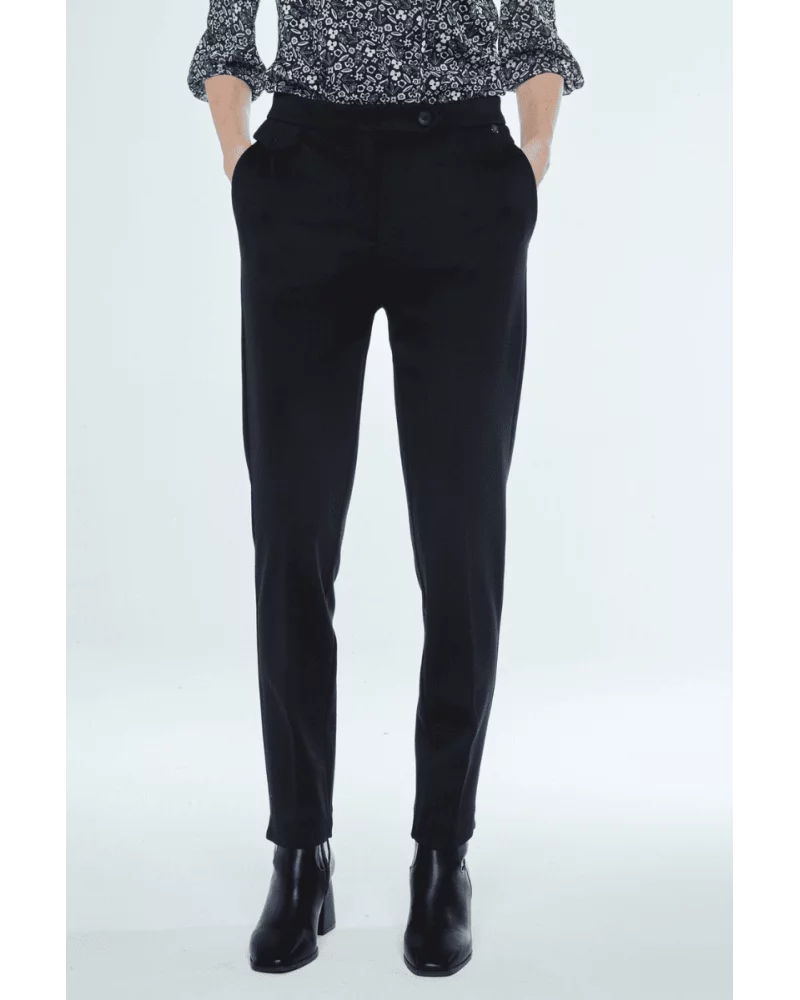 Pantalón Liso Negro Merletti Esenziashopping Zaragoza